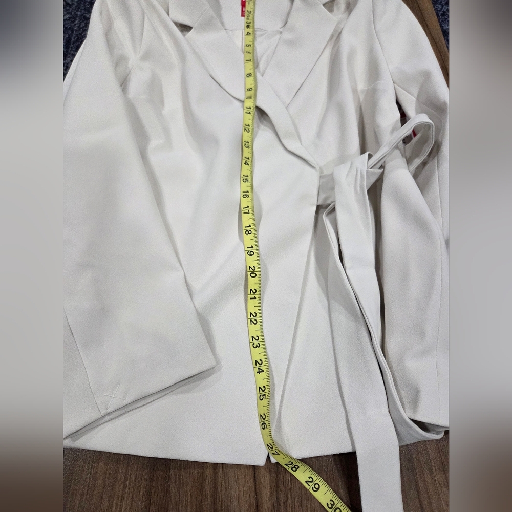 Spanx Opacity Crepe Wrap Blazer In Parchment Womens Size XL Minimalist - Picture 6 of 12